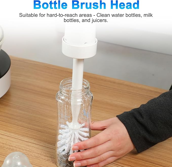 Electric Cleaning Brush, Cordless Spin Scrubber with 3 Repalceable Brush Head, for Cleaning Kitchen Stove, Sink, Dishes, Cups, Bottles, Floors, IPX7 Water Proof (2500mAh)