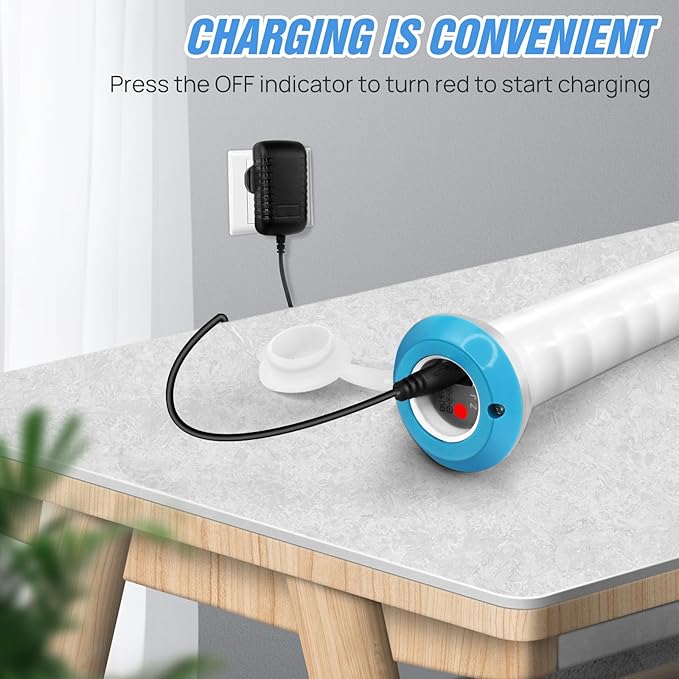 Electric Spin Scrubber 3200RPM Cordless Cleaning Brush - Adjustable Extension Handle (56cm to 105cm), Cordless Power Shower Scrubber with 3 Brush Head for Bathroom, Tub, Tile, Floor