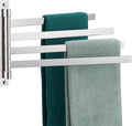 KOKOSIRI Swivel Towel Bars Swing Out Hand Towel Holder 4-Arm for Bathroom Kitchen Toilet Wall Mounted Chrome Stainless Steel B5007CH-A4