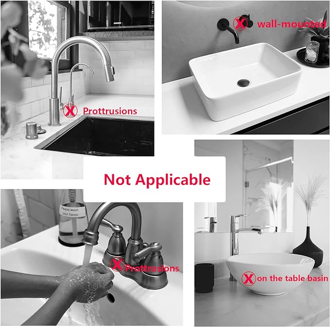 Kitchen Sink Splash Guard Sponge Holder for Kitchen Sink Silicone Faucet Handle Drip Catcher Tray Sink Protector for Kitchen Sink Faucet Mat Fits the Faucet Tube within 2.5"(Off-white, 14.6'')