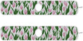 2 PCS Kitchen Sink Splash Guard 30 Inch Faucet Mat for Kitchen Sink Bathroom Sink Faucet Absorbing Drip Drain Mat Pad Microfiber Soft Washable Small Tulips Pink