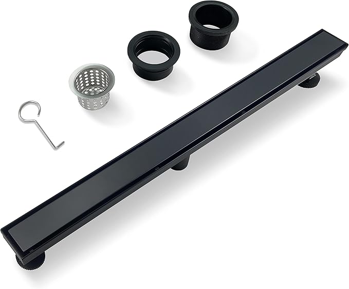 72 Inch Linear Shower Drain,Rectangle Shower Floor Drain, with Removable 2-in-1 Tile Insert Grate Cover and SUS304 Stainless Steel CUPC Certificate(72 inch)