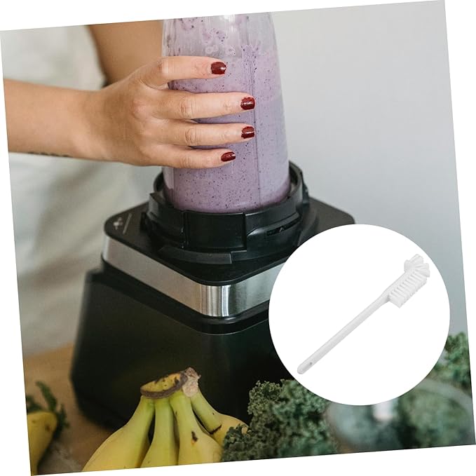 GLEAVI Multifunctional Small Cleaning Brush with Soft Bristles for Juicer Soy Milk Machine Toaster Sink Tile Grout and Seafood Unique Curved Head for Effortless Crevice Cleaning Scratch