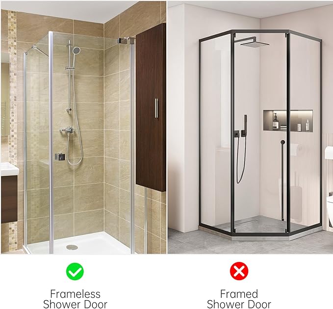 Linone 10 in Shower Door Hooks, Towel Hooks for Bathrooms, Shower Hooks for Towels, Heavy Duty Drilling-Free Extended Over Door Towel Hooks for Frameless Glass Shower Door, 3 Pack