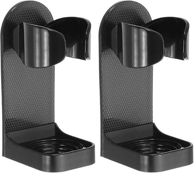 uxcell 2Pcs Electric Toothbrush Holder, Adjustable Wall Mounted Plastic Toothbrush Organizer Adhesive Storage Organizer Stand for Bathroom Tooth Brush Toothpaste Storage, Black