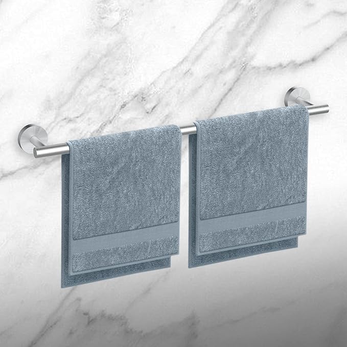 Newfun 24 Inch Brushed Nickel Bathroom Towel Holder,2Pcs Towel Bar for Bathroom Rod Classic SUS304 Stainless Steel Towel Racks Wall Mounted