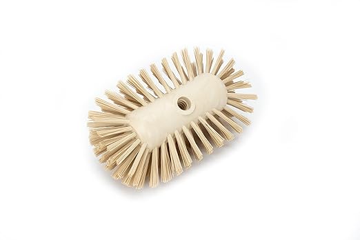 SPARTA Tank and Kettle Scrub Brush Heavy-Duty Tile Brush, Color-Coded and Handle Compatible (Sold Separately) for Optimal Access In Spacious Containers, Plastic, 5.5 X 9.5 Inches, Tan, (Pack of 2)