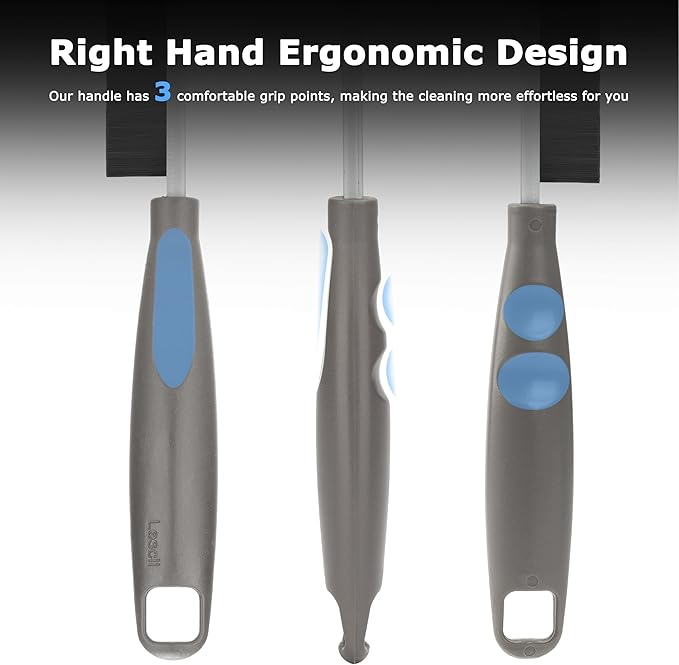 4Pcs Crevice Cleaning Brush, Lescli Hard Bristle Multi-Purpose Cleaning Tools, 2025 New Ergonomic Right Hand Handle Design Gap Grout Cleaneing Brush for Household Use Kitchen Bathroom Toilet Window