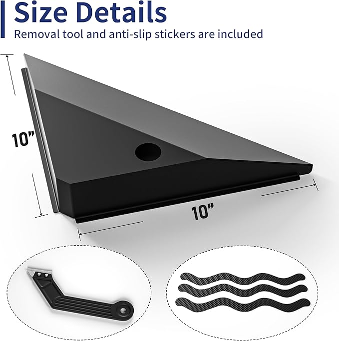 10'' Corner Foot Rest for Shaving Legs, 304 Stainless Steel Grout in Footrest with Shaving Holder, Recessed Designed Foot Ledge for Bathroom Shower