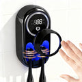 Smart Electric Toothbrush Holders for Bathrooms,Travel Toothbrush Holder with Motion-Sensing Cover,Auto-Clean & Instant Dry,2 Brush Slots,LED Display & USB Rechargeable (Black)