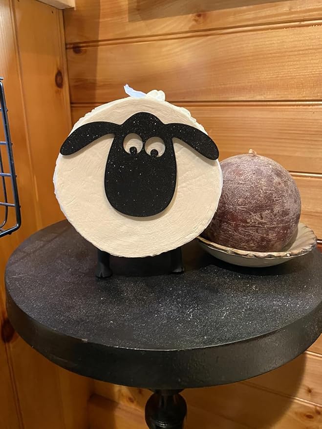 3PCS Sheep Toilet Roll Holder, Sheep-Shaped Toilet Paper Holder - Cute Lamb Design, No-Drill Standing Tissue Storage Rack for Bathroom, Living Room, Office Decoration