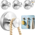 4 Packs Suction Cup Hooks for Shower, Heavy-Duty Wreath Hangers for Front Door, No Drill Glass Door Shower Suction Hooks No Damage for Walls Bathroom Kitchen Window Mirror Tile Towel Coat Robe Loofah