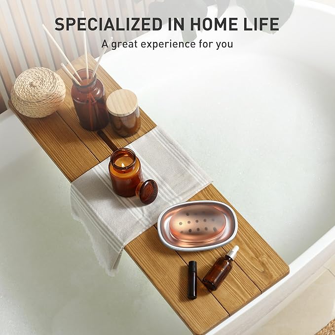 Double Layers Metal Soap Dish,Stainless Steel Soap Holder with Draining Tray for Bathroom Shower, Kitchen Sink, Highly Reliable and Durable