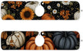 2 PCS Kitchen Sink Splash Guard 23.6 Inch Faucet Mat for Kitchen Sink Bathroom Sink Faucet Absorbing Drip Drain Mat Pad Microfiber Soft Washable Black Autumn Pumpkins Flowers Maples
