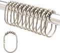 2 Lb. Depot Shower Curtain Ring - Set of 12 Easy Glide Rollers with Oil Rubbed Bronze Finish - Stainless Steel Shower Hooks for Straight and Curved Rods - Decorative and Durable for Any Bathroom