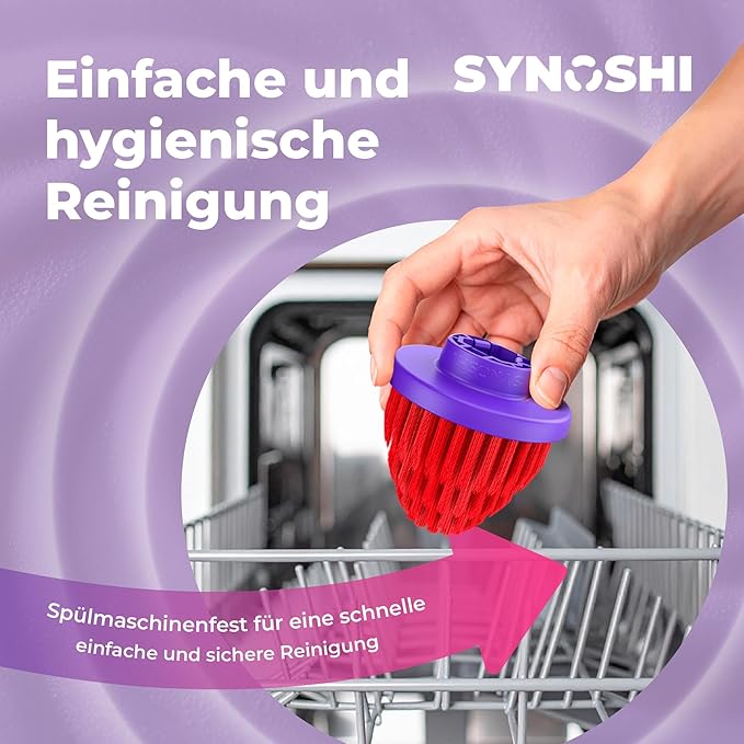 Synoshi PRO Electric Spin Scrubber Bundle – Shower Scrubber with Long Handle Extension & Cone Brush Heads – Bathroom Scrubber, Floor Scrubber & Bathtub Scrubber Electric Cleaning Tool