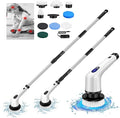 Electric Spin Scrubber, Cordless Shower Cleaning Brush 2 Speed, Power Shower Scrubber with Adjustable Extension Arm, 10 Brush Heads, Home Electric Scrubber for Tub Tile Glass Grout