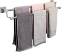 TocTen Double Bath Towel Bar - Thicken SUS304 Stainless Steel Towel Rack for Bathroom, Bathroom Accessories Double Towel Rod Heavy Duty Wall Mounted Square Towel Holder(Brushed Nickel, 30 INCH)