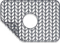 AWOKE Sink Protectors for Kitchen Sink | 18.2"x 12.5" Kitchen Sink Mats for Bottom of Kitchen Sink | Sink Inserts for Kitchen Sink of Stainless Steel Sink | Center Drain (Grey)