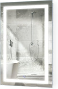 Krugg | 20 Inch X 32 Inch LED Bathroom Mirror | Lighted Vanity Mirror Includes Dimmer & Defogger | Wall Mount Vertical or Horizontal Installation