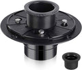 Shower Drain Base Flange Kit ABS Base, 2 inch Adjustable Thread Adapter with Rubber Gasket for No Hub Linear & Square Drain Installation