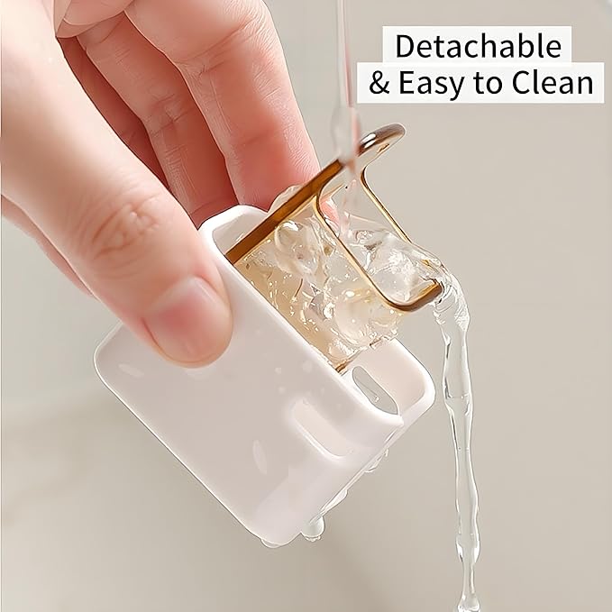 Electric Toothbrush Holder Wall Mounted for Bathroom, Toothbrush Holders with Cover for Shower, Single Slot Toothbrush Storage Organizer for Family and Travel (2 Grey)