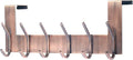 Dseap Over The Door Hook Hanger - 6 Hooks Over Door Coat Rack for Hanging Clothes Hat Towel, Antique Copper