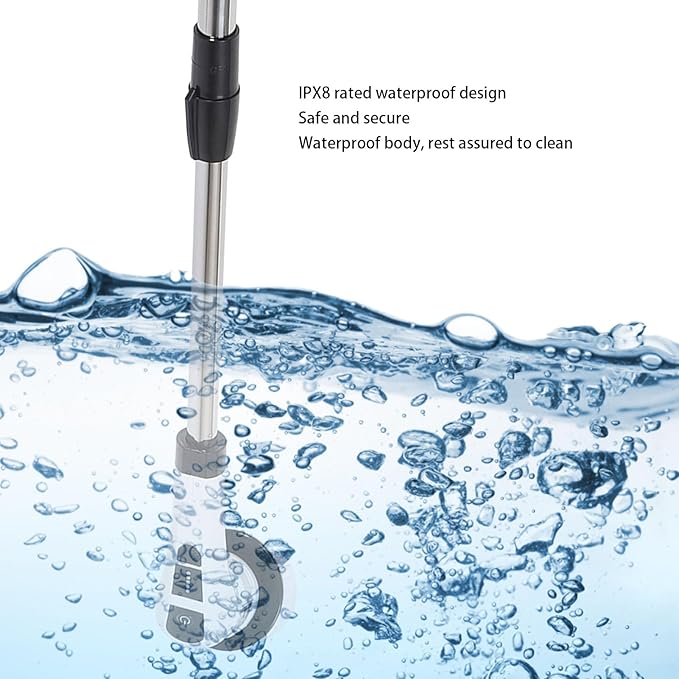 Electric Rotate Scrubber, Cordless Bathroom Scrubber Cleaning Brush with Multiple Heads Extension Pole Shower Cleaning Brush Adjustable & Detachable Handle for Bathroom Kitchen
