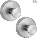 2 Pack Suction Cup Hooks for Shower, Suction Cup Towel Hooks for Bathrooms, Adhesive Wall Hook, SUS304 Waterproof Stainless Steel Hooks for Bathroom, Bedroom, Kitchen, Hotel and Office