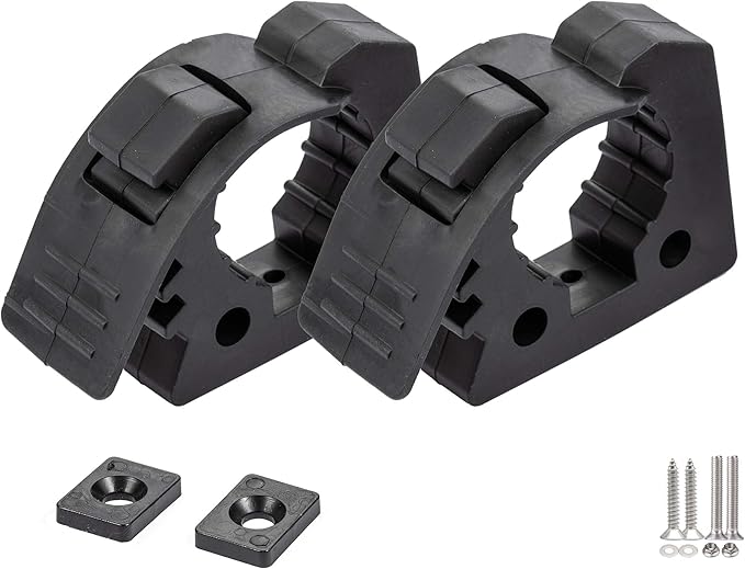SINOKING Shovel Mount Rubber Clamp for Securing Equipment from 1-1/4" to 1-3/8" in diameter for Home, Garage, Boat, RV, ATV & Off-Road