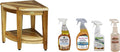 EcoDecors SnazzyCorner 18" Teak Shower Bench, 300 lb Capacity, Fully Assembled + Loveable 4 Pack Care Bundle