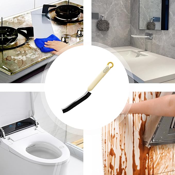 Crevice Brushes for Cleaning, Dead Corners Grout Scrub Cleaning Brush, Multi-Purpose Scrubber Long Handle Cleaner Tools Dust Remover for Tiles Bottle Cup Teapot