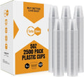 Turbo Bee 2500Pack 5oz Clear Plastic Cups,Small Disposable Party Cups, Plastic Drinking Cold Beverage Clear Tumblers, Picnic, BBQ, Travel, and Events