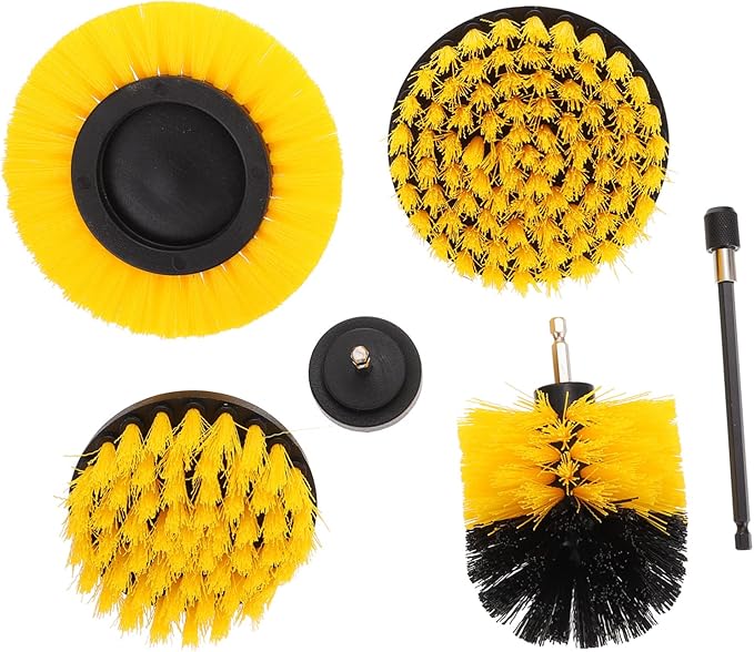 6pcs Electric Drill Brush Cleaning Scrubber Electric Scrubber Electric Cleaning Brush Scrubber Brushes Power Scrubber Cleaning Brush Rotary Drill Brush Power Scrubber Brushes Tool Brushes (Colo