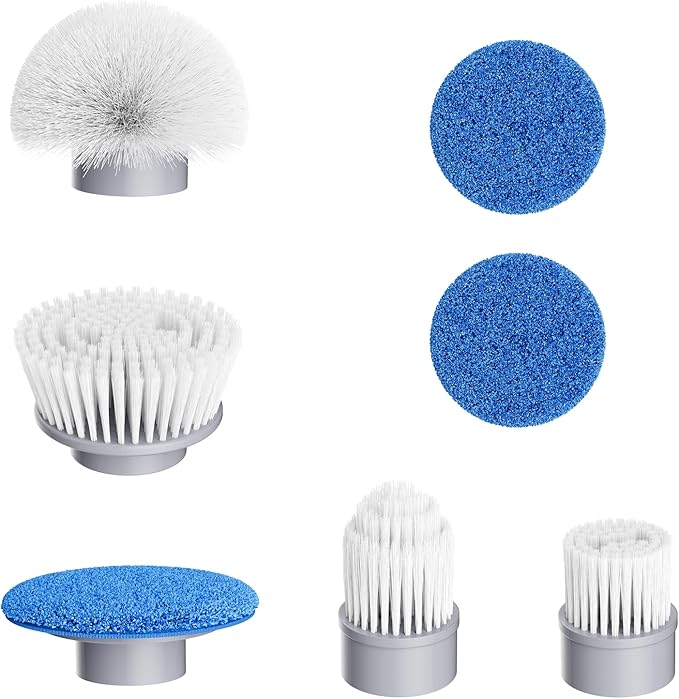 6 Pack Replaceable Brush Heads for Trucozie T355 Electric Spin Scrubber