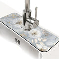 Kitchen Sink Splash Guard，Dandelion and wildflower Faucet Mat Sink Gadgets-Super Absorbent Fast Drying Mat Drip Catcher for Kitchen, Bathroom,Sink Mat, Dish Drying Mat, Bathroom(15" X 5.5" )