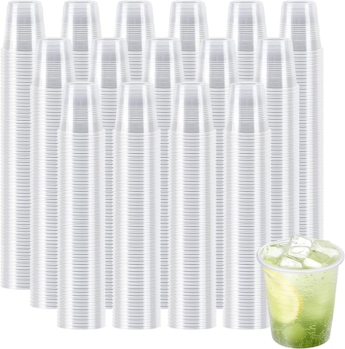 1500 Pack 3 oz Plastic Cups, Clear Disposable Plastic Cups Bulk, Small Mouthwash Cup, Cold Drinking Cup for Travel, Bathroom, Travel, Picnic