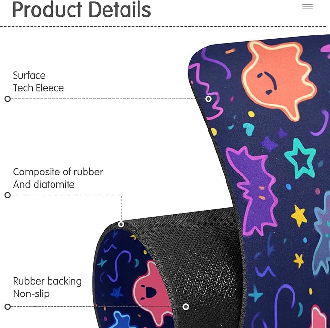 Kitchen Sink Splash Guard 2 PCS 30 Inch Sink Faucet Mat Splash Guard for Bathroom Countertop Water Absorbent Foldable Cuttable Soft Washable Halloween Neon Ghosts Stars and Bats