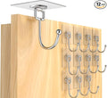 Large Adhesive Hooks 12-Pack, Heavy Duty Wall Hooks for Bathroom, Kitchen, Outdoor, Strong Self-Adhesive Towel & Coat Hooks, Waterproof Transparent Utility Hooks for Home Improvement