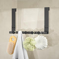 Shower Door Hooks, 7.5 Inch Bath Towel Hook for Frameless Glass Doors, 304 Stainless Steel Heavy Duty Robe Holder w/ 5 Hooks (Fit Frameless Shower Door up to 1/2" Thick)