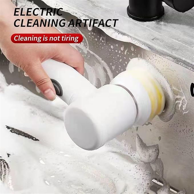 AVFORA Kitchen Home Handheld Dishwashing Brush Electric Cleaning Machine Multifunctional Washing Polishing Tools Power Scrubber Electric Scrubber Shower Scrubber for Cleaning Kitchen, Window, Dish