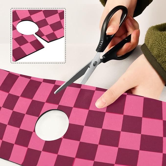 Checkered Hot Pink Kitchen Sink Splash Guard Sink Faucet Mat Faucet Handle Drip Catcher Drain Mats for Kitchen Bathroom Countertop Absorbent Dish Drying Pad 2Pack 30x5.4IN