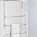 MyGift Chrome-Plated 3-Tier Over The Door Towel Rack - Bathroom Door Towel Holder, Over Shower Door Drying Rack for Towels & Laundry