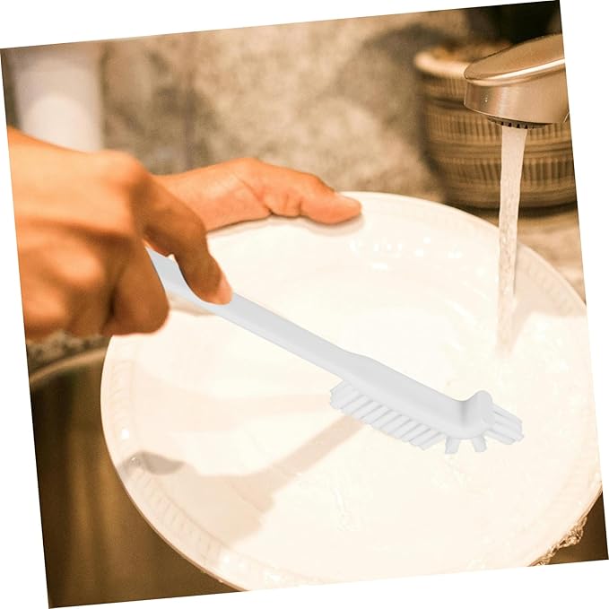 GLEAVI Multifunctional Small Cleaning Brush with Soft Bristles for Juicer Soy Milk Machine Toaster Sink Tile Grout and Seafood Unique Curved Head for Effortless Crevice Cleaning Scratch