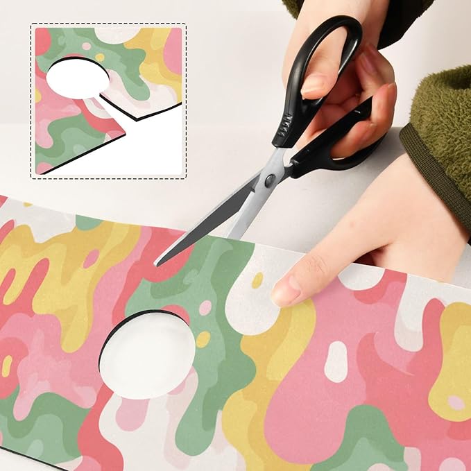 Kitchen Sink Splash Guard 1 PC 30 Inch Sink Faucet Mat Splash Guard for Bathroom Countertop Water Absorbent Foldable Cuttable Soft Washable Multicolored Drips