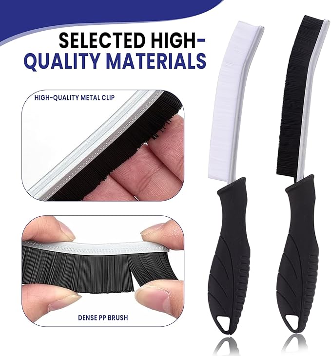 4PCS Crevice Cleaning Brush -Hard Bristle Crevice Cleaning Brush Multifunctional Grout Brush for Cleaning, Gap Scrub Brush Crevice Cleaning Tools for Kitchen, Sinks, Shower, Tile, Toilet, Window