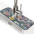 Kitchen Sink Splash Guard，Daisies and marigolds Faucet Mat Sink Gadgets-Super Absorbent Fast Drying Mat Drip Catcher for Kitchen, Bathroom,Sink Mat, Dish Drying Mat, Bathroom(15" X 5.5" )