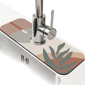 Faucet Draining Mat For Kitchen Sink, Boho Absorbent Diatom Mud Absorbent Drain Pad For Bathroom Kitchen Sink Splash Guard Drying Mat