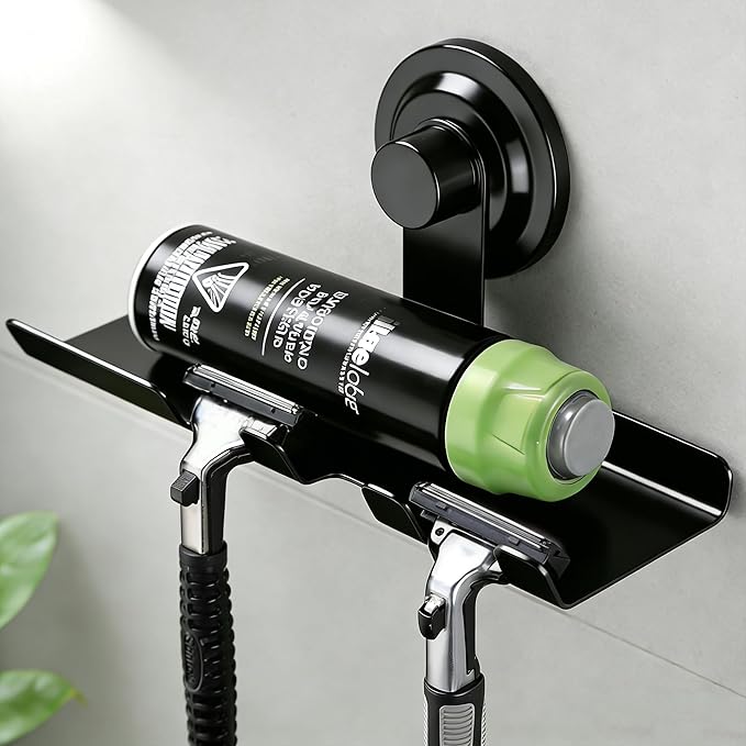 DELITON Suction Cup Razor Holder for Shower, Powerful Suction Cup Hooks for Towel, Loofah, Razor, Reusable Shower Hooks for Bathroom Kitchen