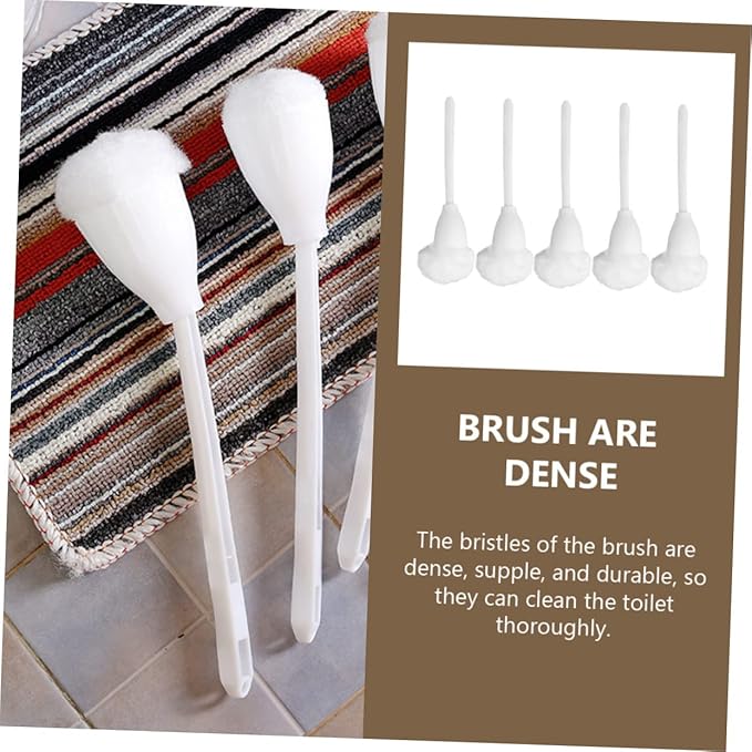 Zerodeko 5pcs Soft Bathroom Cleaning Brush for Efficient Bathtub and Toilet Cleaning Compact Design for Spaces Household Cleaners